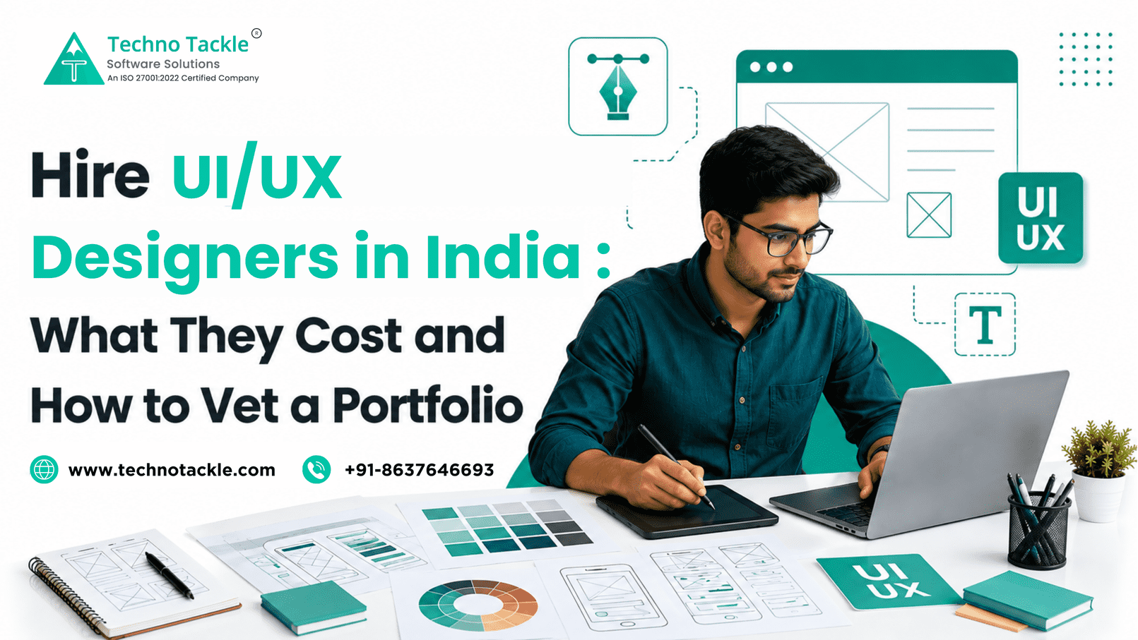 Cost breakdown and portfolio checklist for hiring UI/UX designers in India