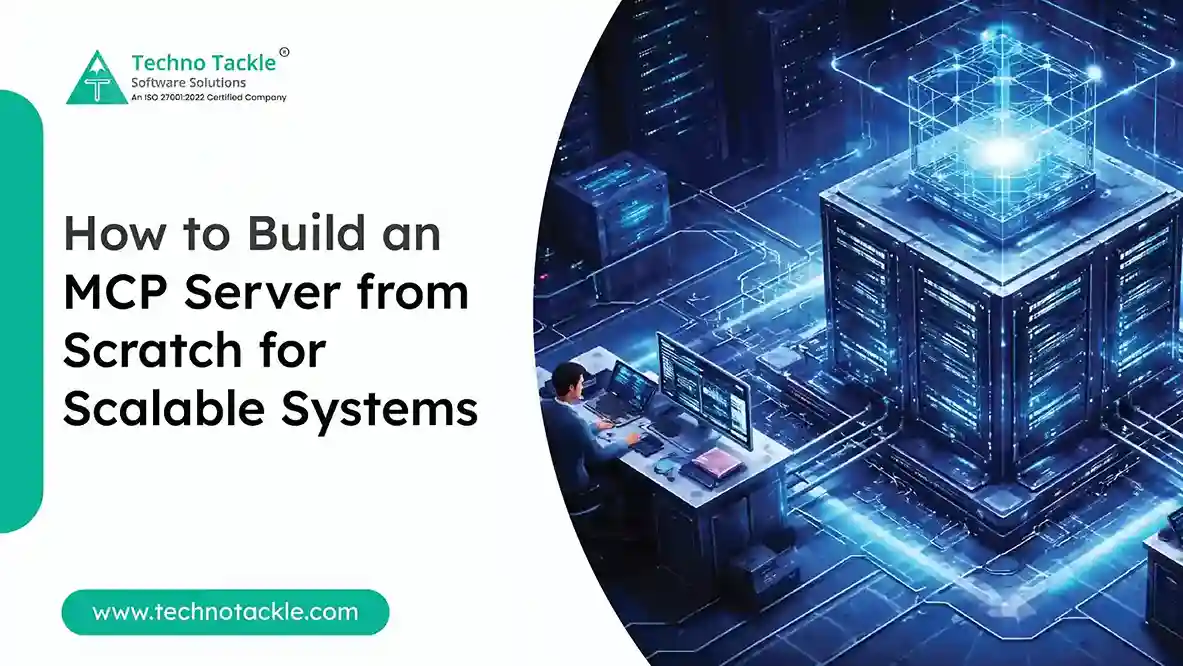 Step-by-step diagram showing how to build an MCP server from scratch with scalable server architecture