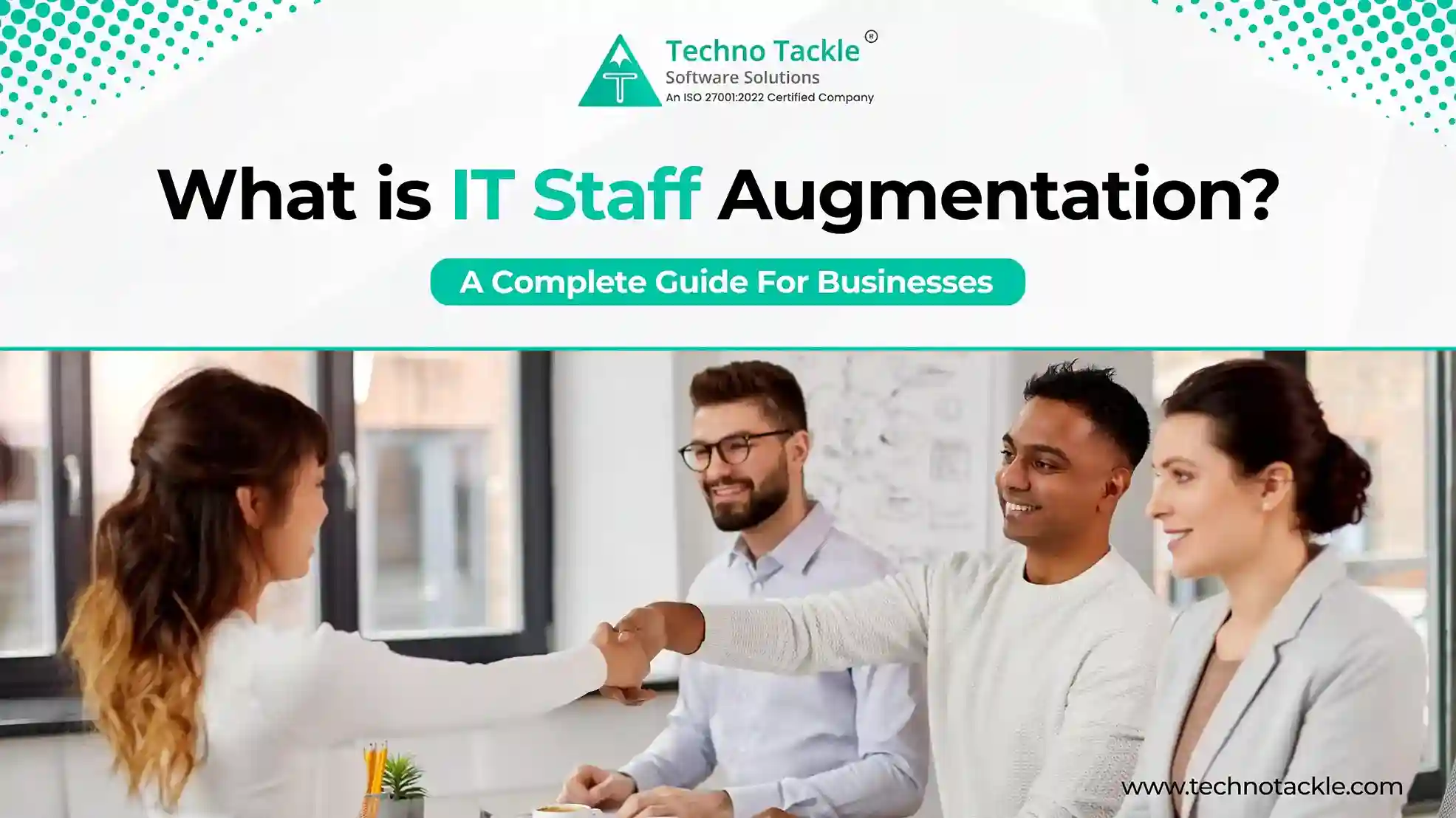 IT staff augmentation services team working together on a software project